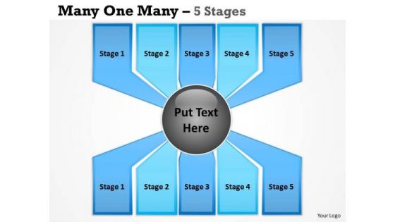 Marketing Diagram Many One Many Process 5 Stages Consulting Diagram
