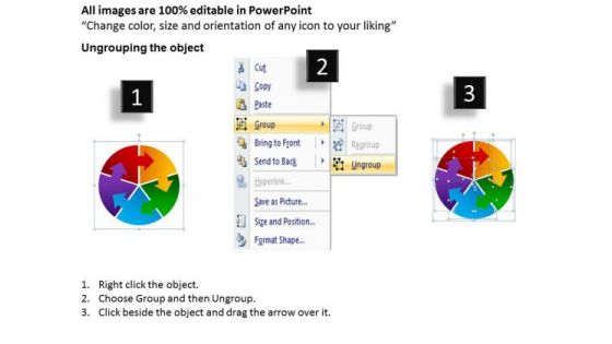 Marketing Diagram Overview Round Diagram Colorful Arrows Chart 5 Stages Consulting Diagram
