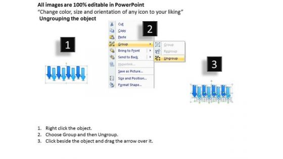 Marketing Diagram Parallel Arrow Stages Strategy Diagram