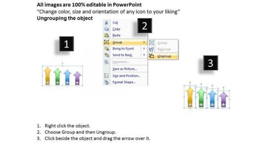 Marketing Diagram Parallel Process Arrow 4 Stages Strategy Diagram