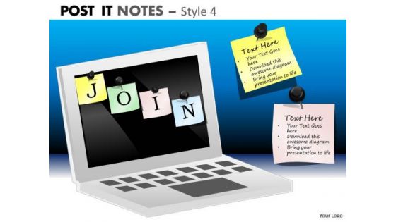 Marketing Diagram Post It Notes Style 4 Mba Models And Frameworks