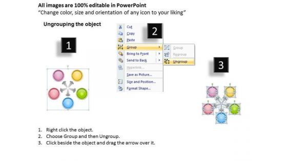 Marketing Diagram Spokes Process 5 Stages Sales Diagram