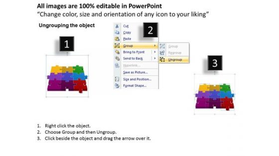 Marketing Diagram Strategy Diagram 3d Puzzle Process 3 X 3 Stages Mba Models And Frameworks