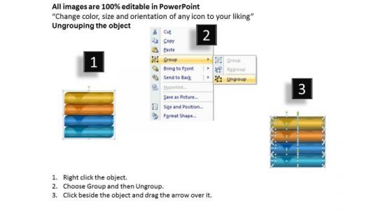 Marketing Diagram Textboxes 4 Stages Strategy Diagram