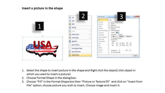 Marketing Diagram Usa Country Maps Business Framework Model