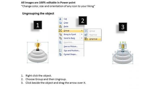 Marketing Diagram Winners Podium With Trophy And Medal Business Framework Model