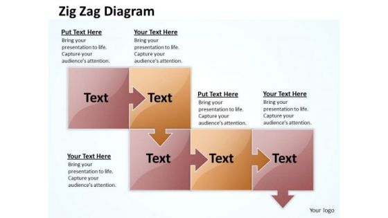 Marketing Diagram Zig Zag 5 Stages Consulting Diagram