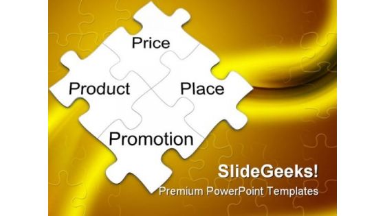 Marketing Mix Puzzle Business PowerPoint Themes And PowerPoint Slides 0911