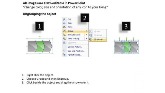 Marketing PowerPoint Template Continuous Slideshow By 3 Arrows Ppt Graphic