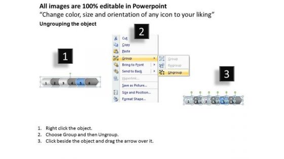 Marketing PowerPoint Template Linear Arrow 6 Stages Operations Management Ppt Design