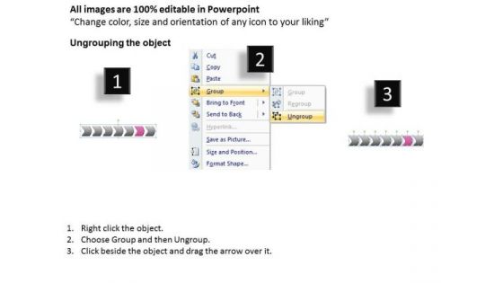 Marketing PowerPoint Template Seven Steps Non Linear Presentation Process Image