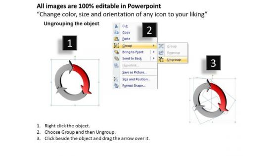 Marketing Process Circular Arrows PowerPoint Slides