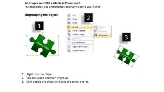 Marketing Strategy Puzzle PowerPoint Slides Editable Ppt Templates