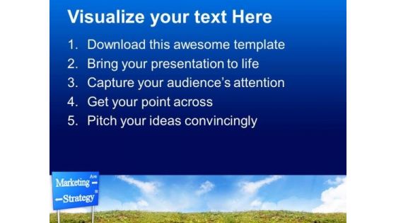 Marketing Strategy Signboard Business PowerPoint Templates Ppt Backgrounds For Slides 0213