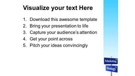Marketing Strategy Signpost Business PowerPoint Templates Ppt Backgrounds For Slides 0213