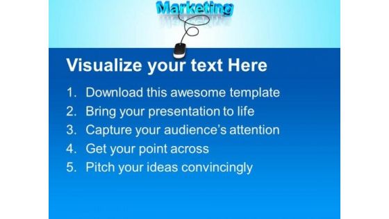 Marketing With Computer Mouse Business PowerPoint Templates And PowerPoint Themes 0812