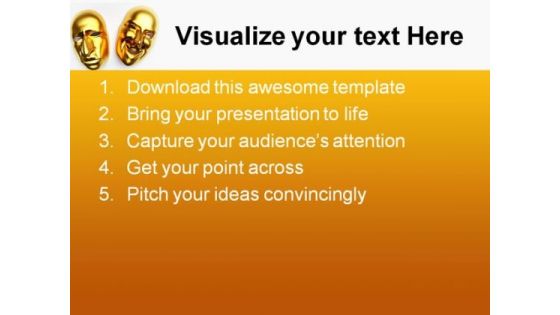 Mask Entertainment PowerPoint Backgrounds And Templates 0111