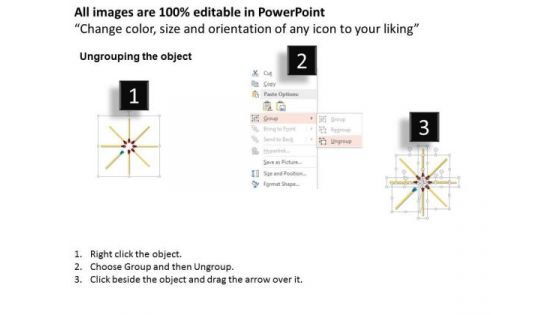 Matchsticks In Circle For Business Process PowerPoint Template