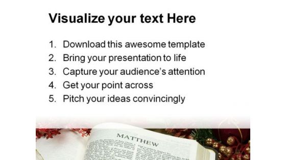 Matthew Religion PowerPoint Template 0610