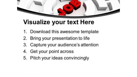 Maze Showing Job Search With Carrer Theme PowerPoint Templates Ppt Backgrounds For Slides 0313