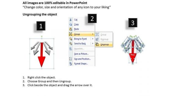 Mba Models And Frameworks 3d Arrows Style 1 Business Diagram
