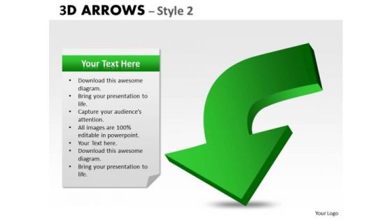Mba Models And Frameworks 3d Arrows Style 2 Strategy Diagram
