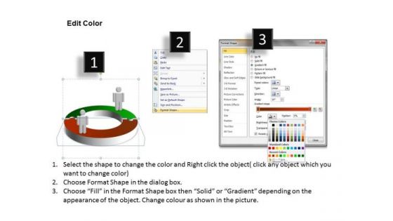 Mba Models And Frameworks 3d Circular Approach Chart 2 Stages Marketing Diagram