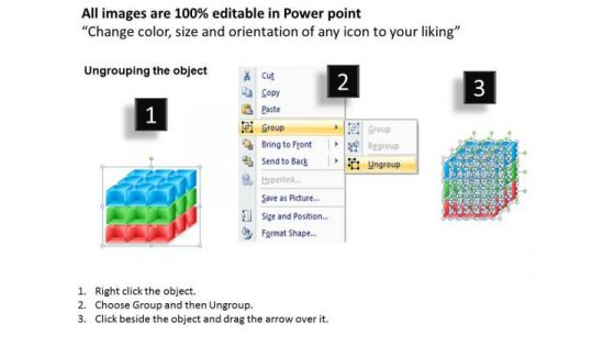 Mba Models And Frameworks 3d Colorful Cubes With Arrows Strategic Management