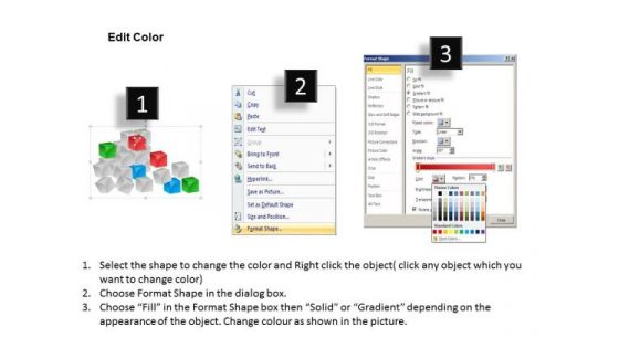 Mba Models And Frameworks 3d Cubes Broken Style Strategy Diagram