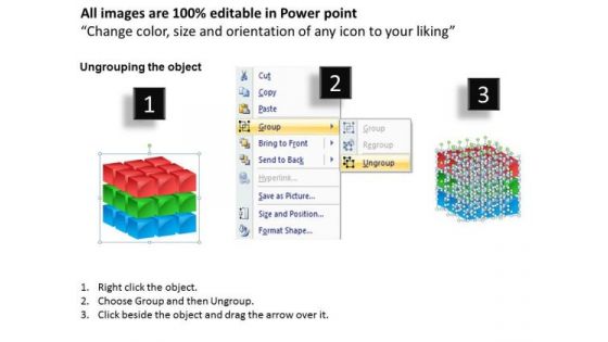 Mba Models And Frameworks 3d Cubes Daigram Business Diagram