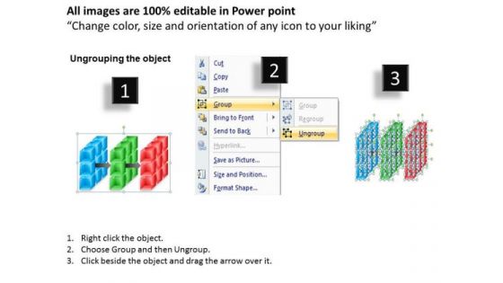 Mba Models And Frameworks 3d Cubes With Arrows Marketing Diagram