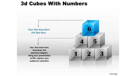 Mba Models And Frameworks 3d Cubes With Numbers Business Diagram