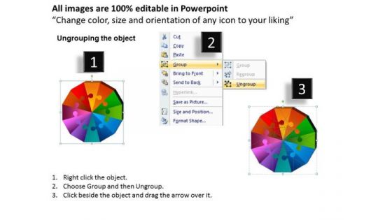 Mba Models And Frameworks 3d Dodecagon Puzzle Process Marketing Diagram