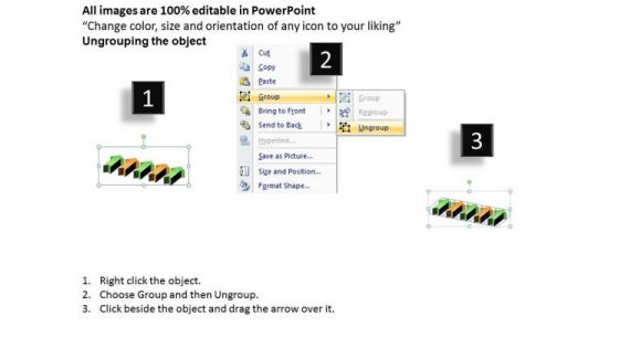 Mba Models And Frameworks 3d Parallel Up Arrow Process Consulting Diagram