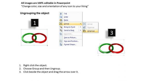 Mba Models And Frameworks 3d Rings 2 Stages Sales Diagram