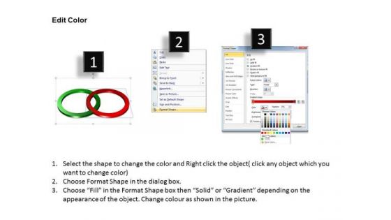 Mba Models And Frameworks 3d Rings 2 Stages Sales Diagram