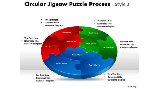 Mba Models And Frameworks Circular Jigsaw Diagram Style Business Framework Model