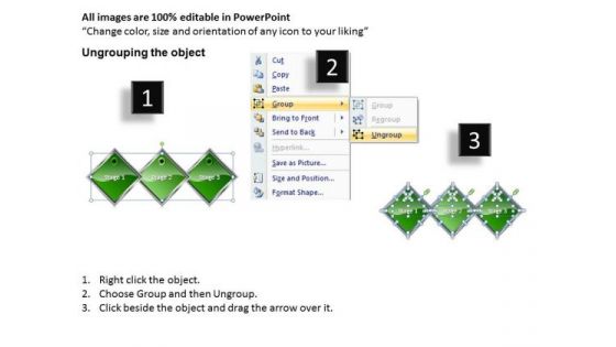Mba Models And Frameworks Diamond Process 3 Stages Business Cycle Diagram