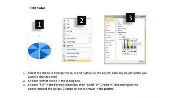 Mba Models And Frameworks Eight Stages Of Pie Chart Data Interpretation 8 Stages Consulting Diagram
