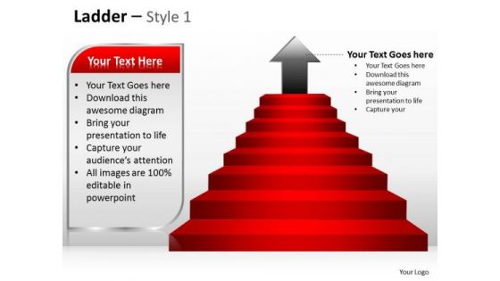 Mba Models And Frameworks Ladder Style With Goal Achievement Theme Marketing Diagram