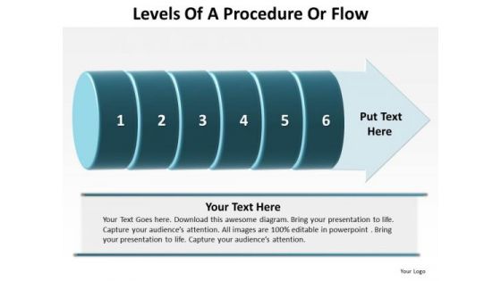 Mba Models And Frameworks Levels Of A Procedure Or Flow 6 Stages Sales Diagram