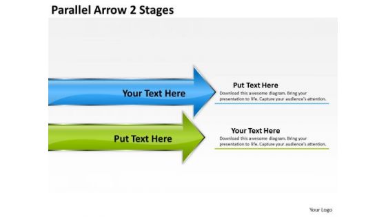Mba Models And Frameworks Parallel Arrow 2 Stages Sales Diagram