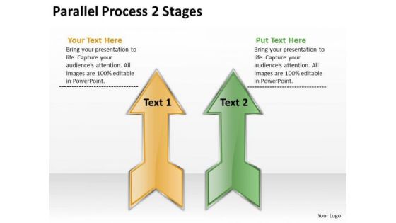 Mba Models And Frameworks Parallel Process 2 Stages Marketing Diagram