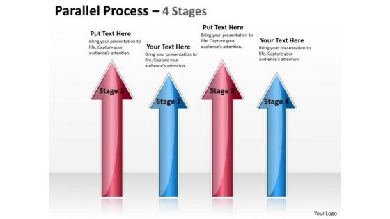 Mba Models And Frameworks Parallel Process 4 Stages Business Diagram