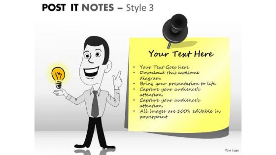 Mba Models And Frameworks Post It Notes Style 3 Strategy Diagram