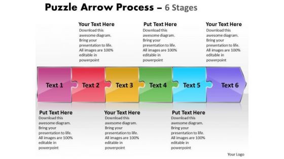 Mba Models And Frameworks Puzzle 6 Stages Marketing Diagram