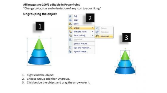 Mba Models And Frameworks Pyramid Process 3 Stages For Marketing Sales Diagram
