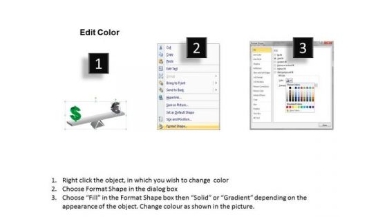 Mba Models And Frameworks Seesaw Charts Currency Business Diagram