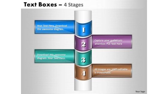 Mba Models And Frameworks Text Boxes 4 Stages Diagram Sales Diagram