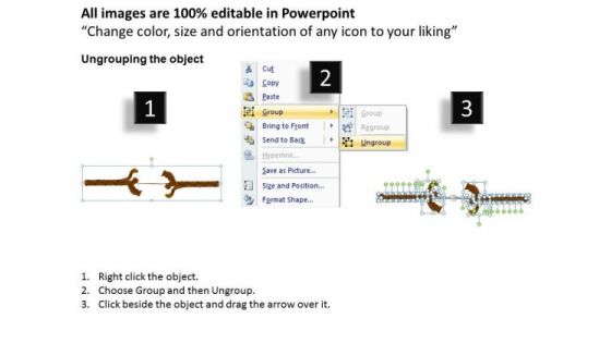 Mba Models And Frameworks Weak Broken Chains And Links Ropes Business Diagram